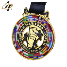 Custom zinc alloy gold plate karate challenge competition metal medal